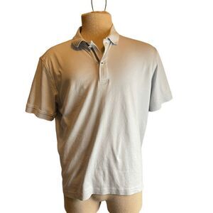 Untuckit Shirt for Men Short Sleeves Sz L 3/4 Buttons  Blue AS IS